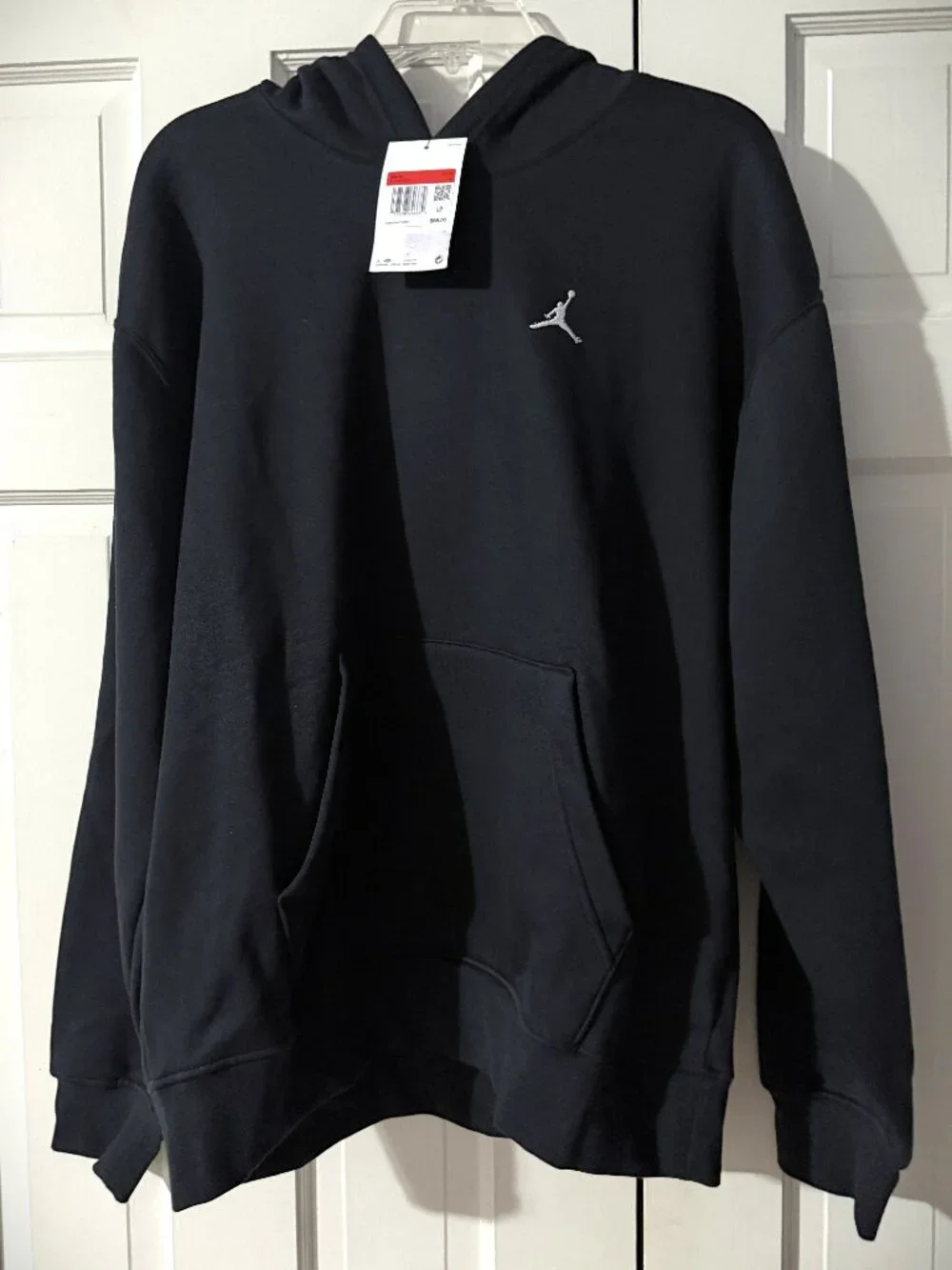Air Jordan Brooklyn Fleece Men’s Pullover Hoodie FV7281-010 Black Size Large New